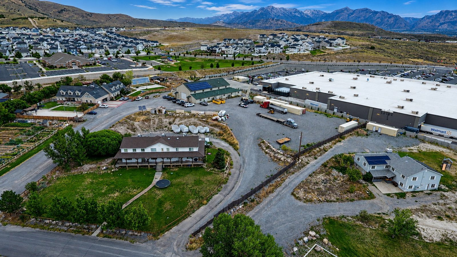 Aerial view of the project site